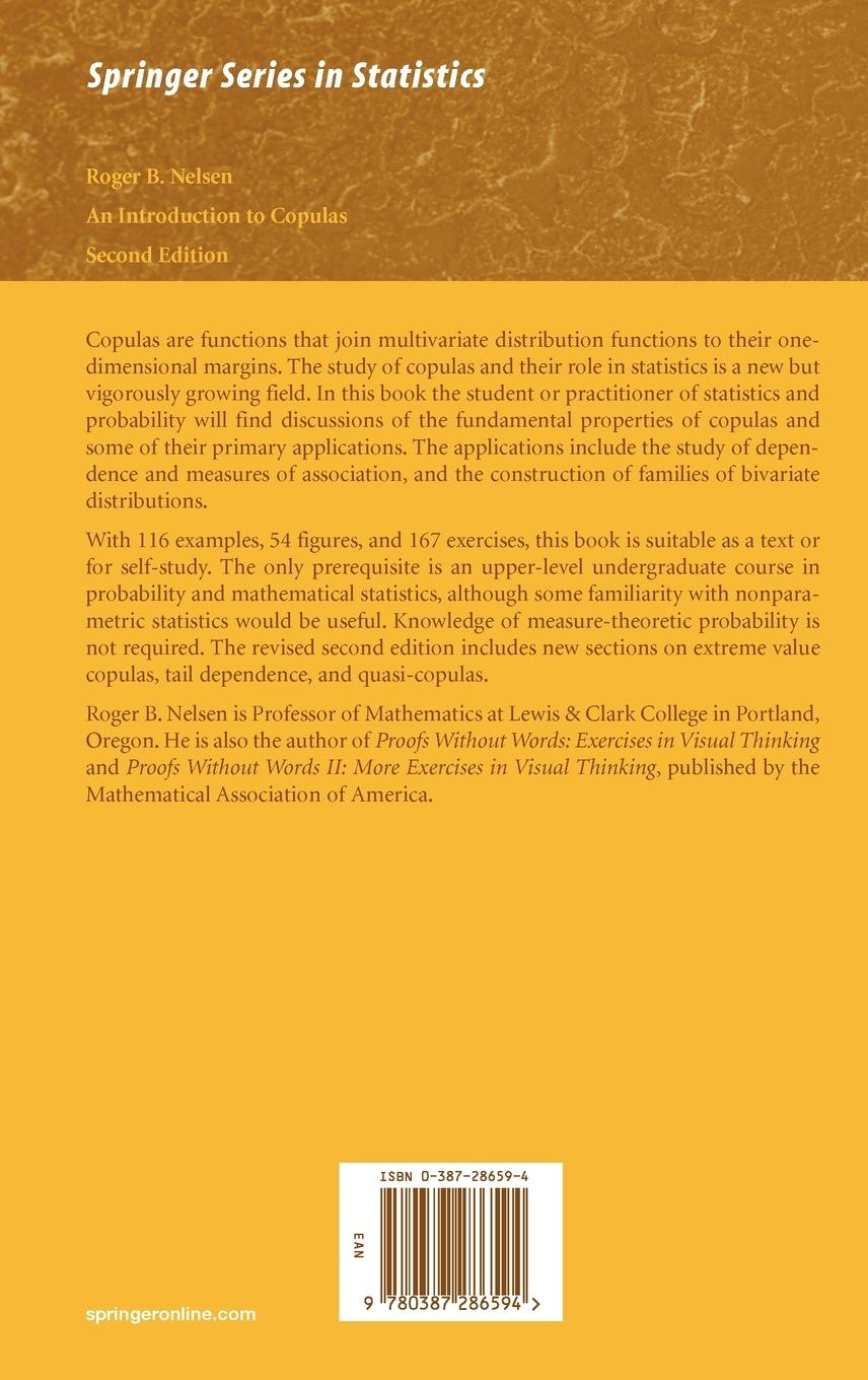 Rückseitencover An Introduction to Copulas