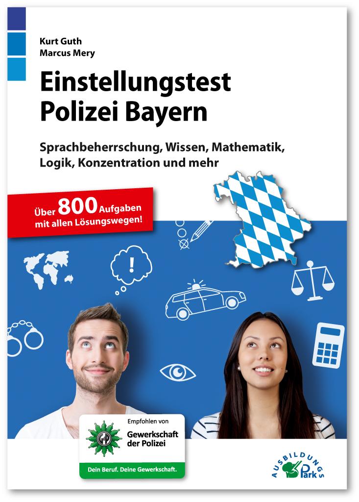 Vorderes Coverbild Einstellungstest Polizei Bayern