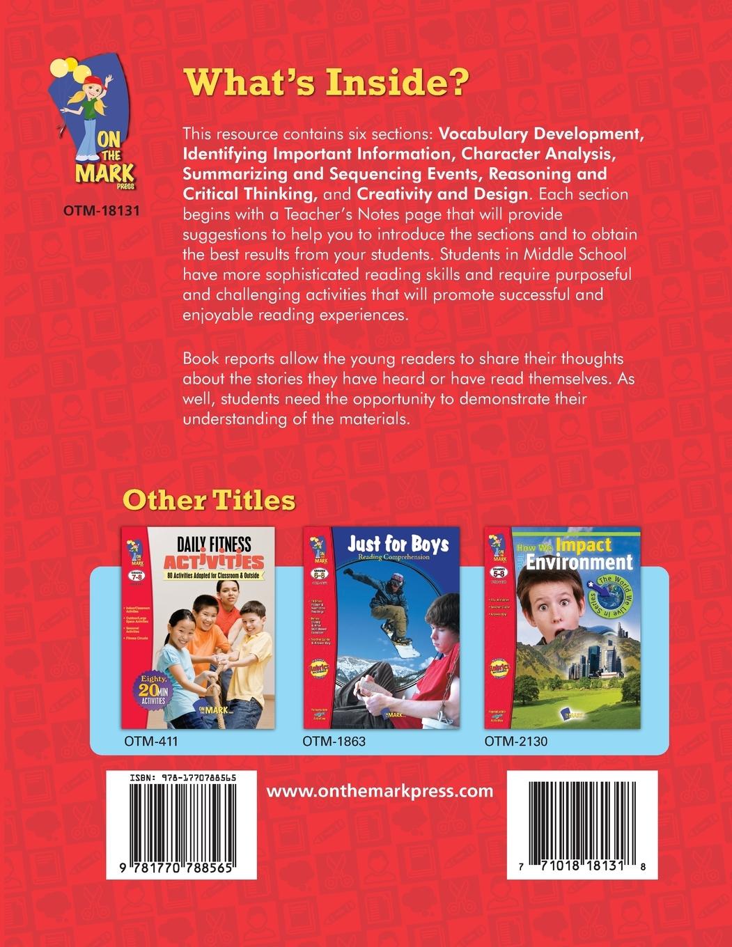 Rückseitencover Book Reports Grades 7-8