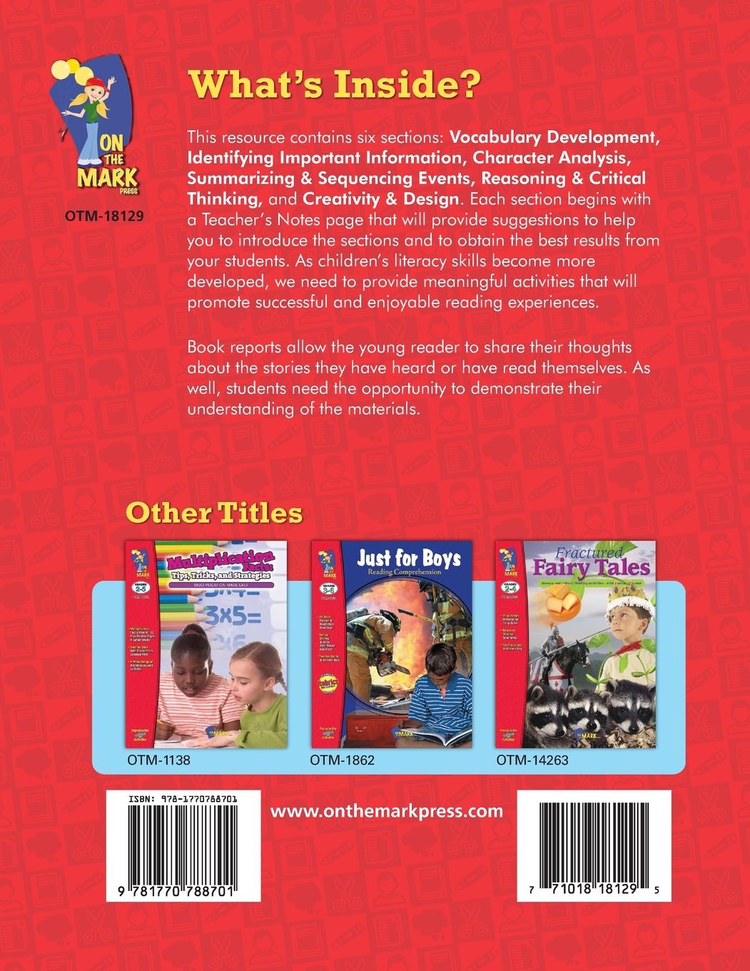 Rückseitencover Book Reports Grades 3-4