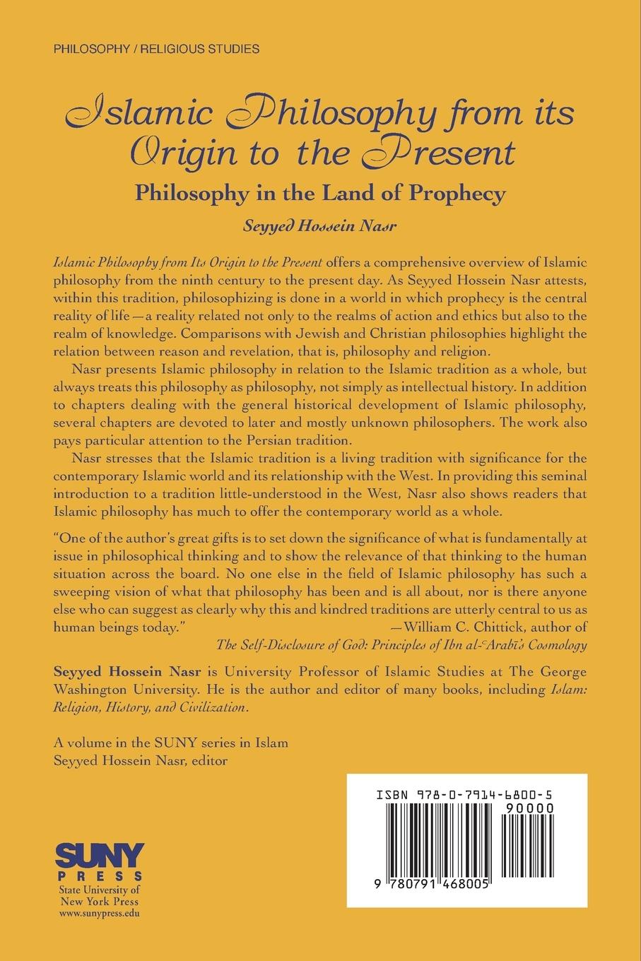 Rückseitencover Islamic Philosophy from Its Origin to the Present