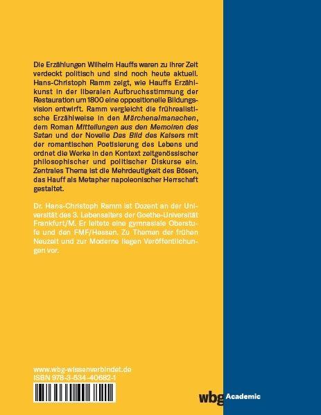 Rückseitencover Wilhelm Hauff - Spiele des Bösen