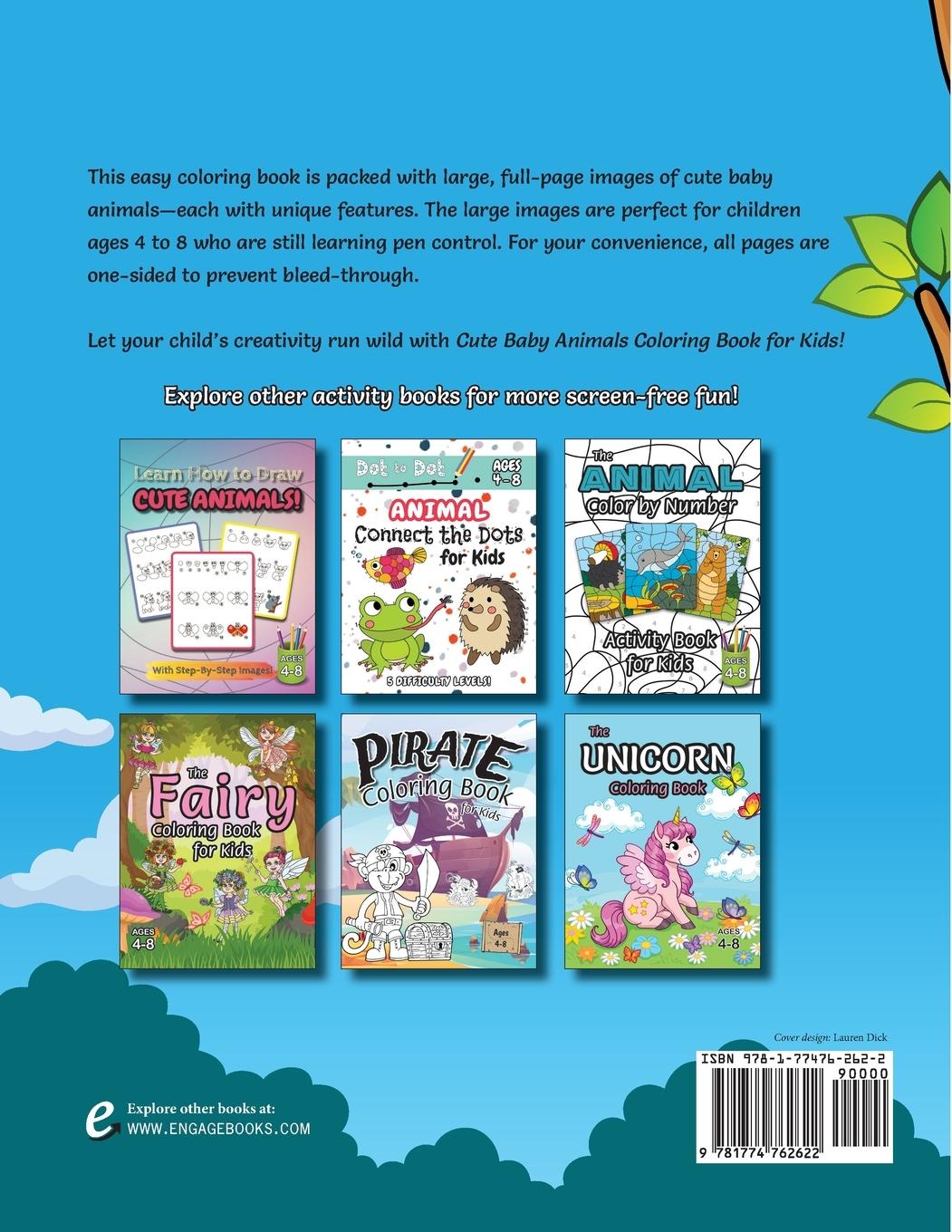Rückseitencover Cute Baby Animals Coloring Book for Kids