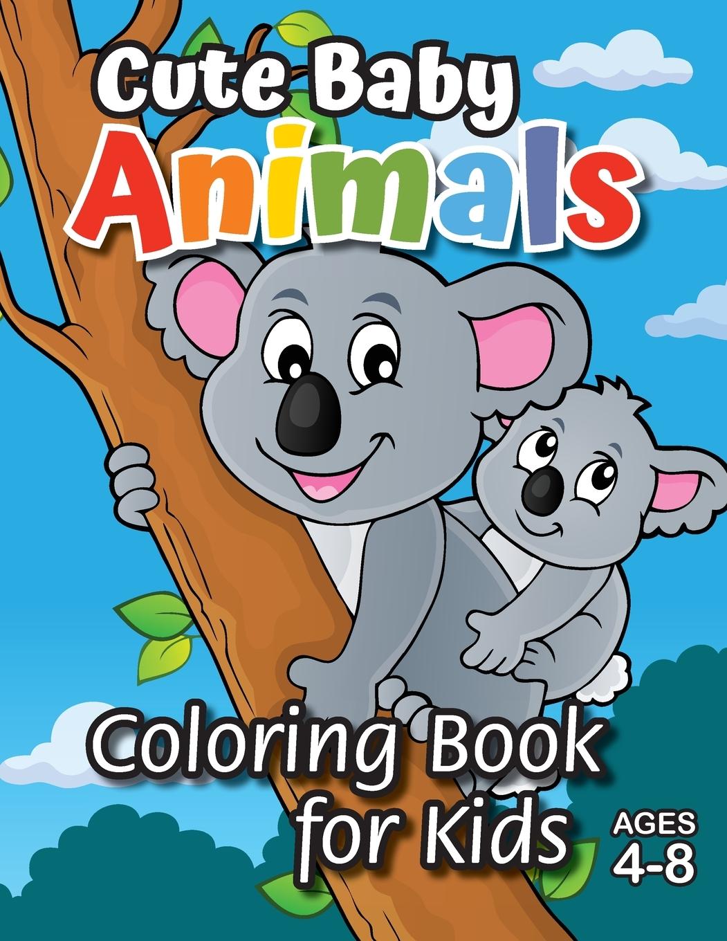 Vorderes Coverbild Cute Baby Animals Coloring Book for Kids