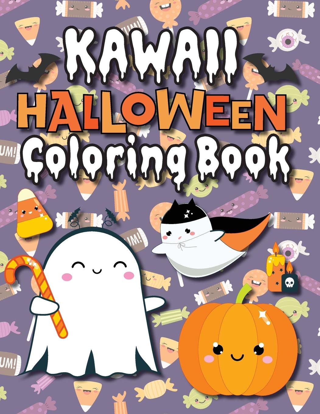 Vorderes Coverbild Kawaii Halloween Coloring Book