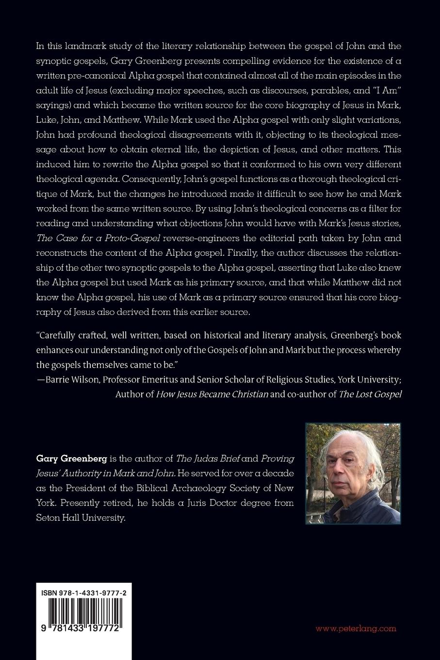 Rückseitencover The Case for a Proto-Gospel