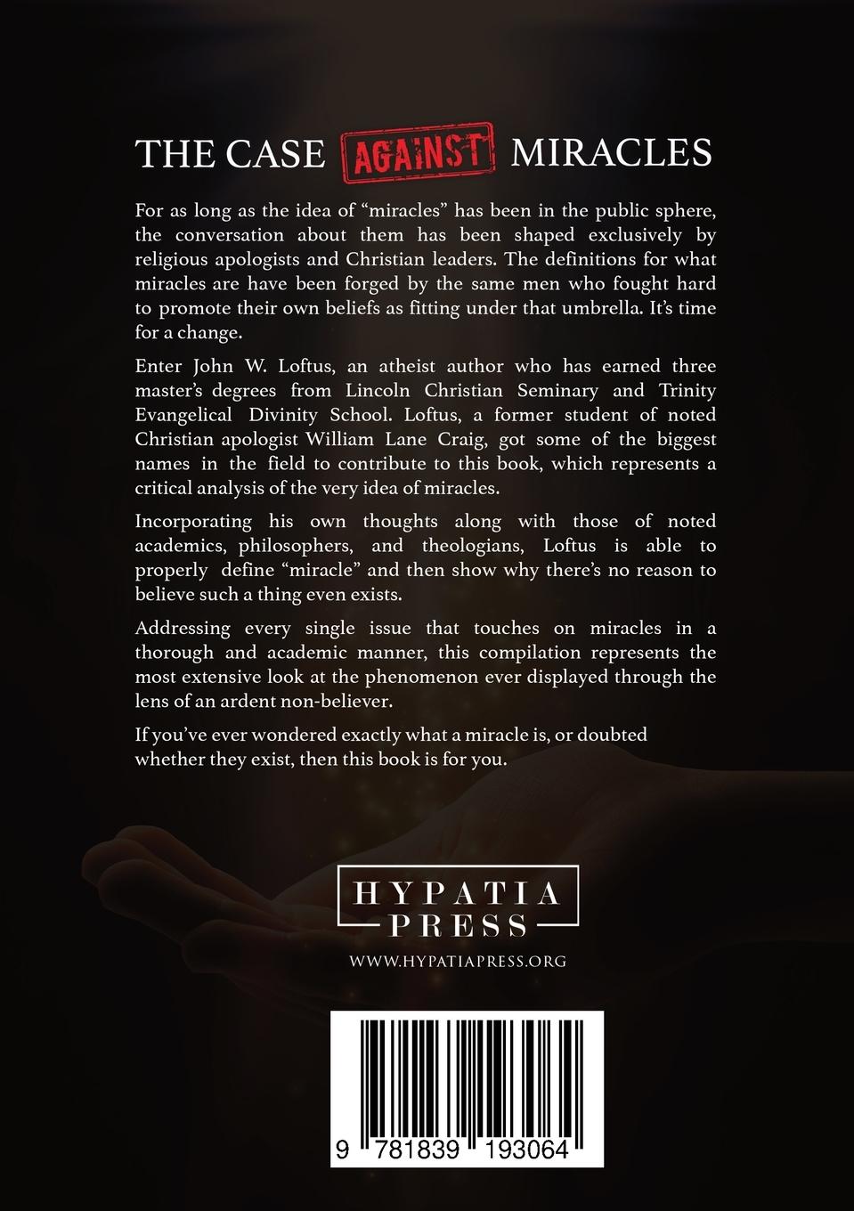 Rückseitencover The Case Against Miracles