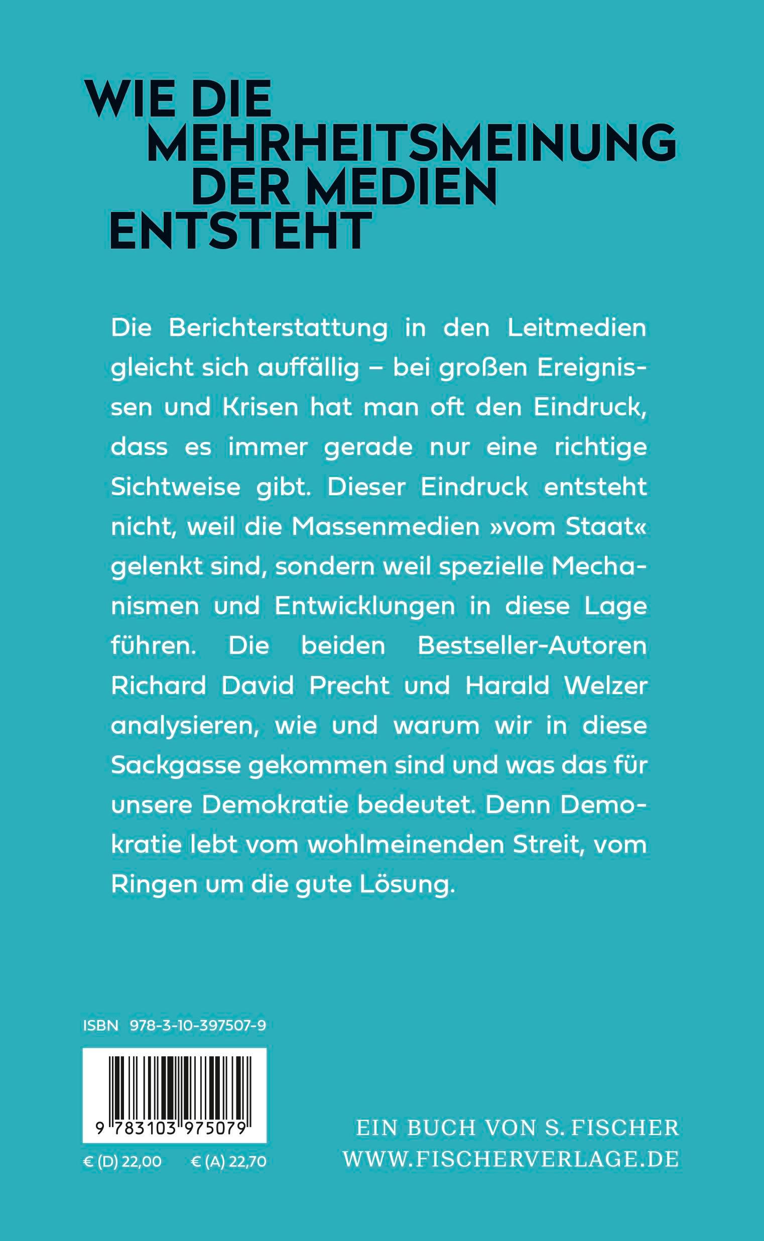 Rückseitencover Die vierte Gewalt - Wie Mehrheitsmeinung gemacht wird, auch wenn sie keine ist