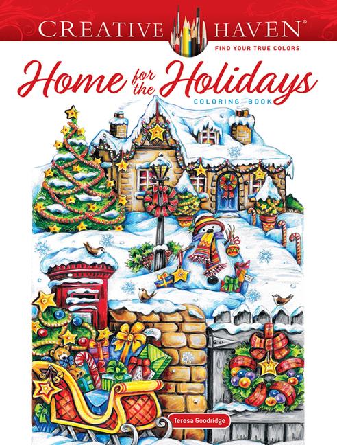 Vorderes Coverbild Creative Haven Home for the Holidays Coloring Book
