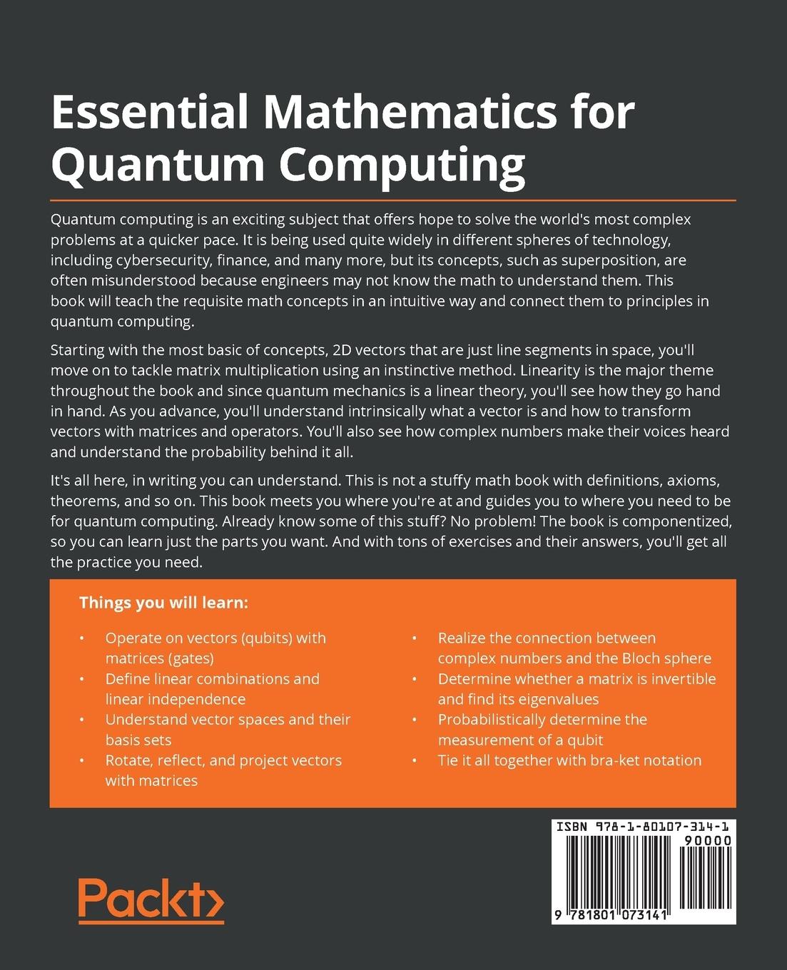 Rückseitencover Essential Mathematics for Quantum Computing
