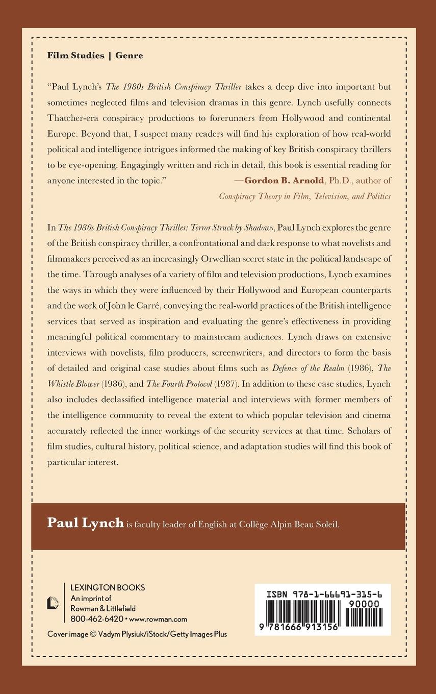 Rückseitencover 1980s British Conspiracy Thriller