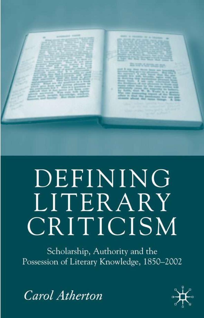 Vorderes Coverbild Defining Literary Criticism
