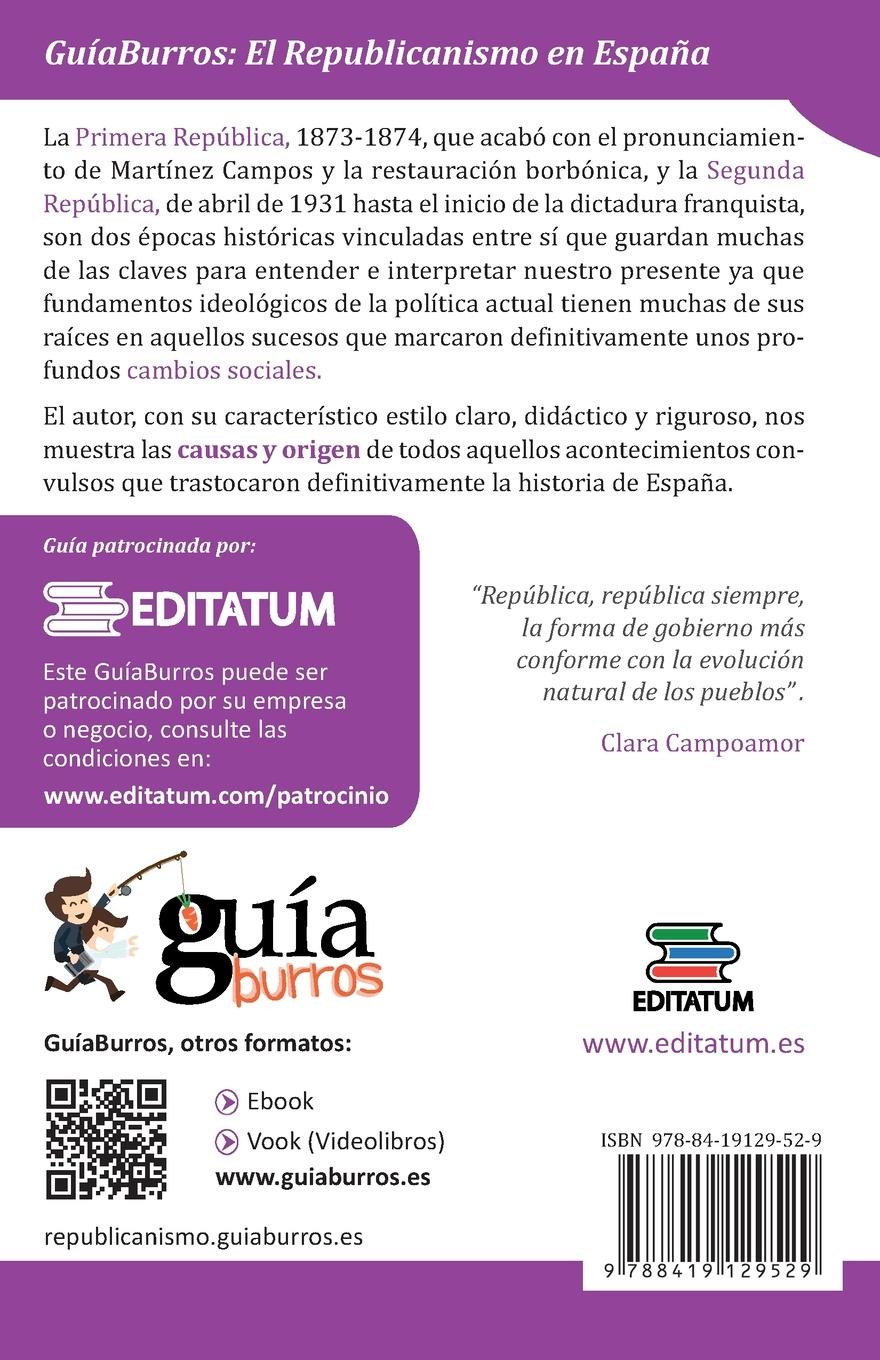 Rückseitencover El republicanismo en España : desde sus albores al Frente Popular