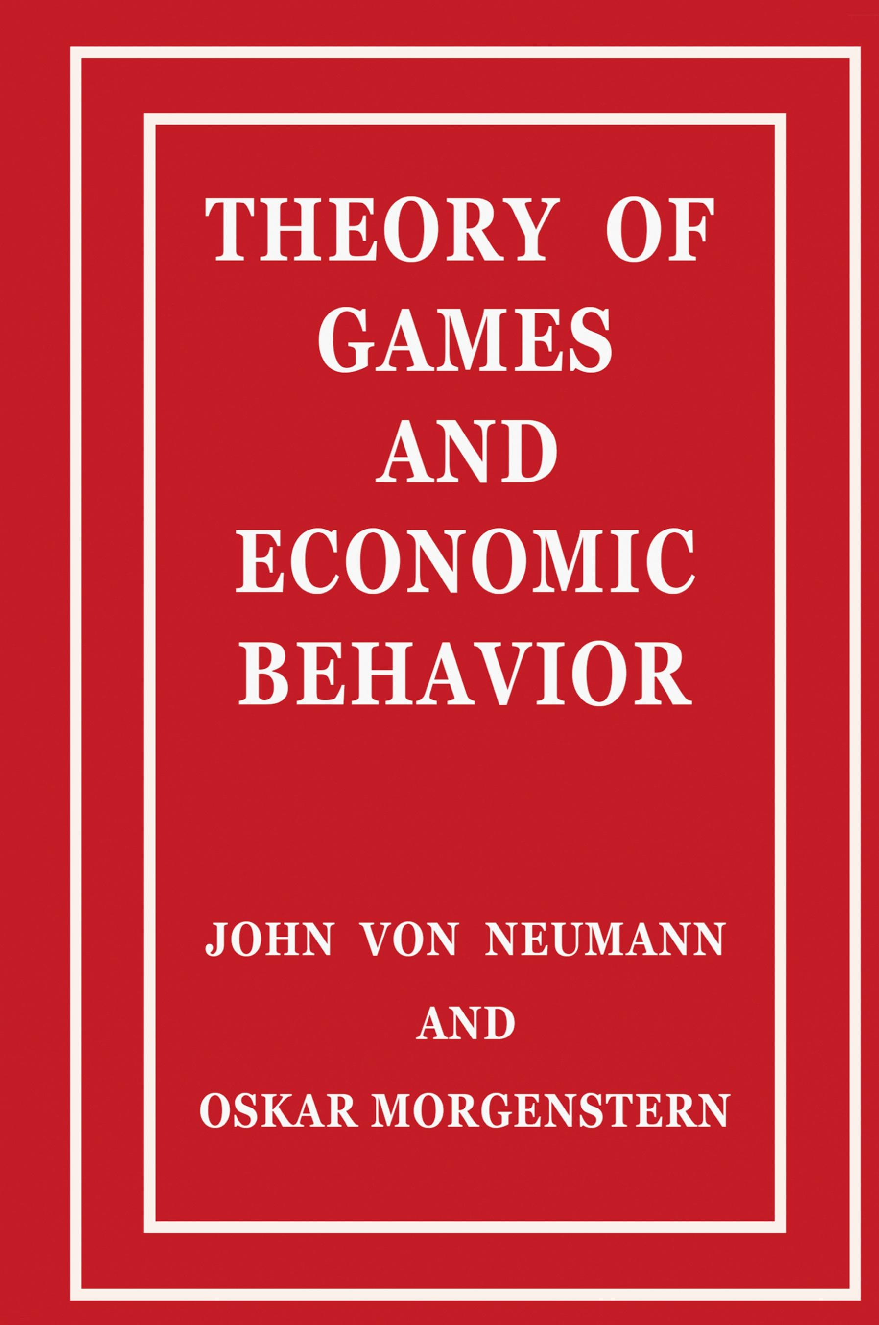 Vorderes Coverbild Theory of Games and Economic Behavior