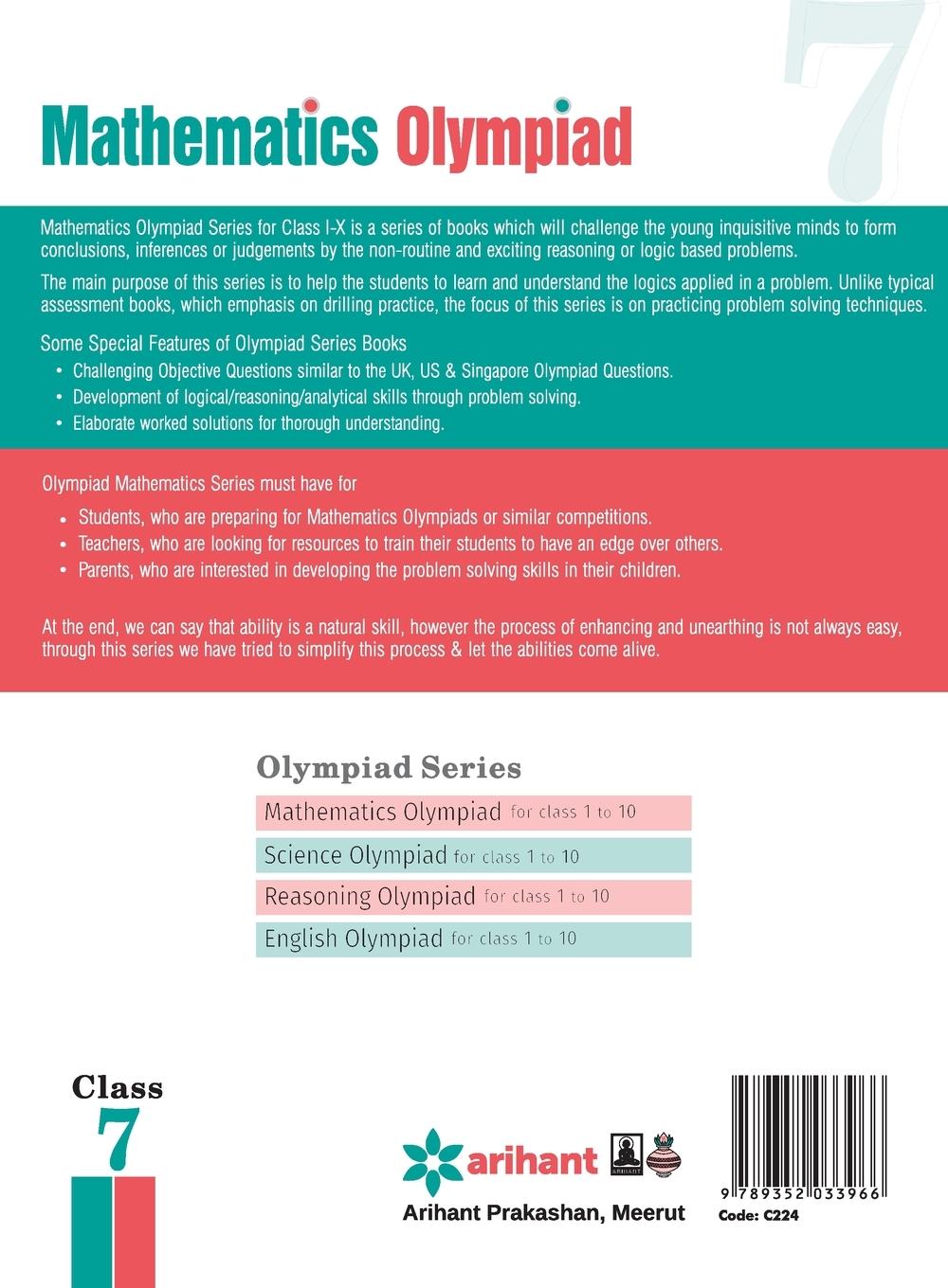 Rückseitencover Olympiad Maths Class 7th