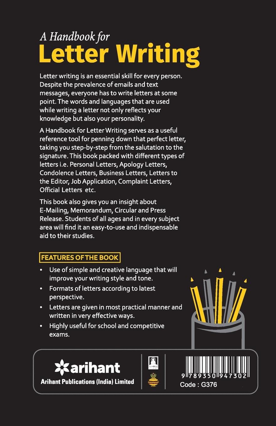 Rückseitencover A Handbook for Letter Writing