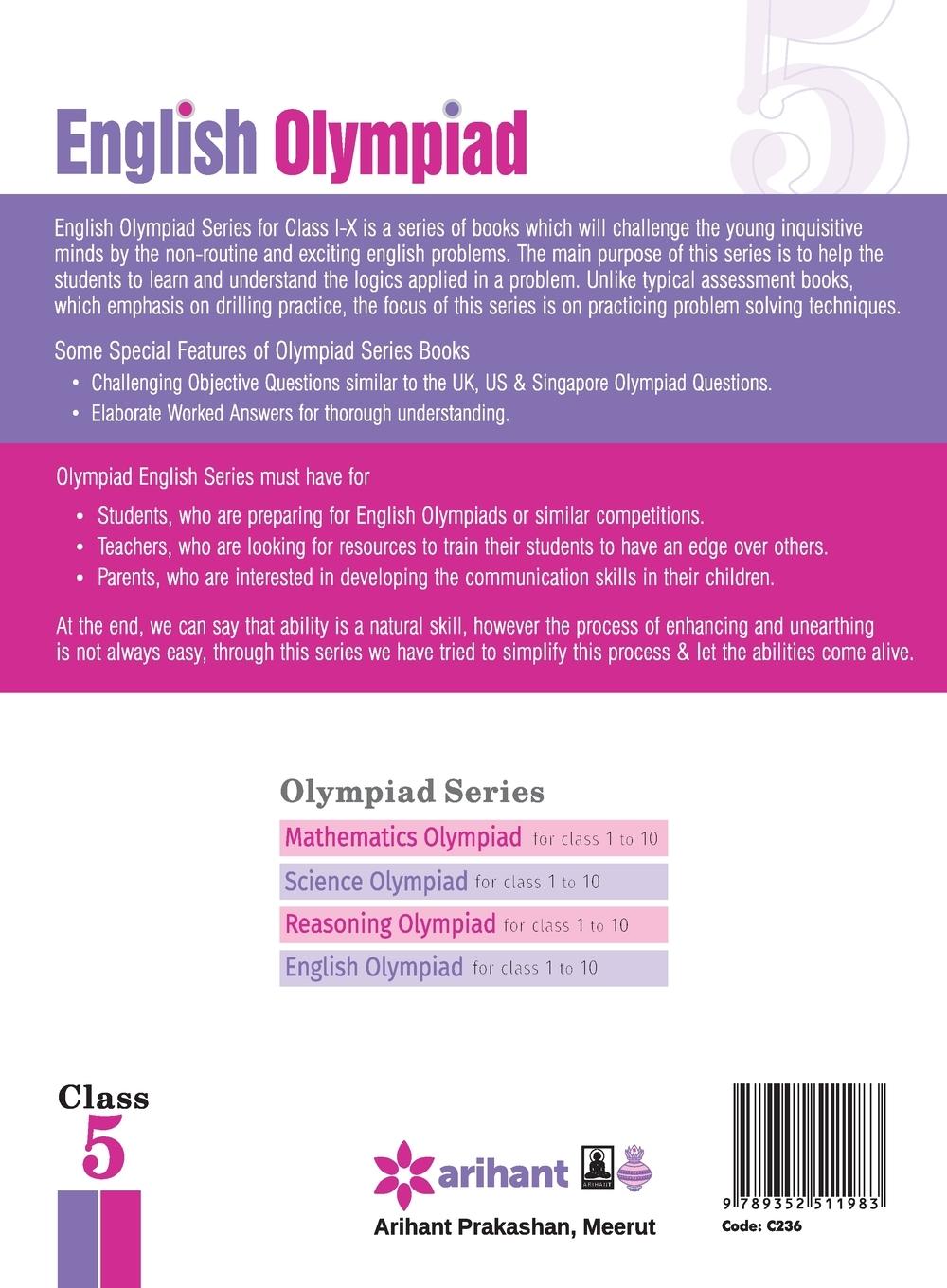 Rückseitencover Olympiad English Class 5th