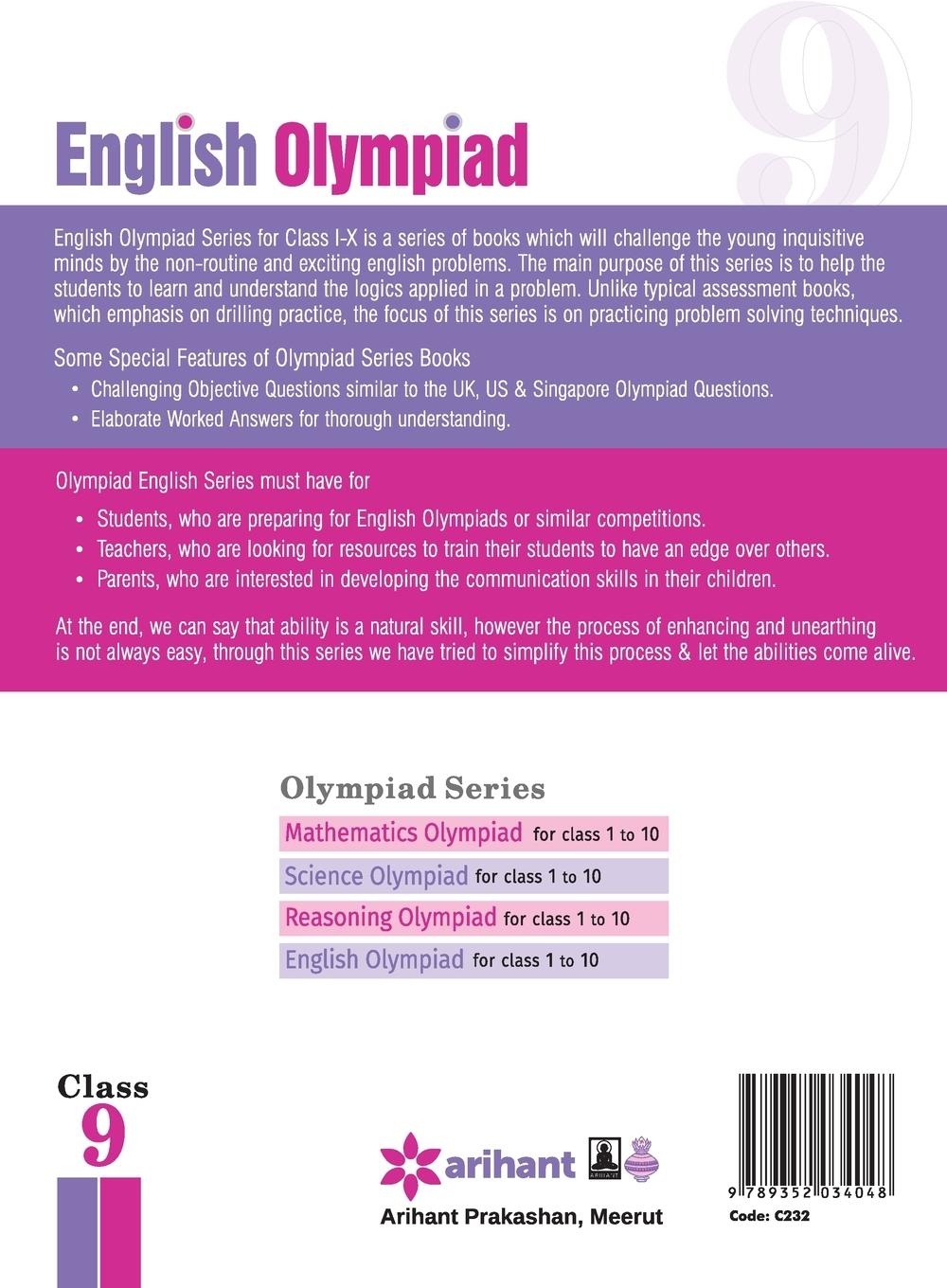 Rückseitencover Olympiad English Class 9th