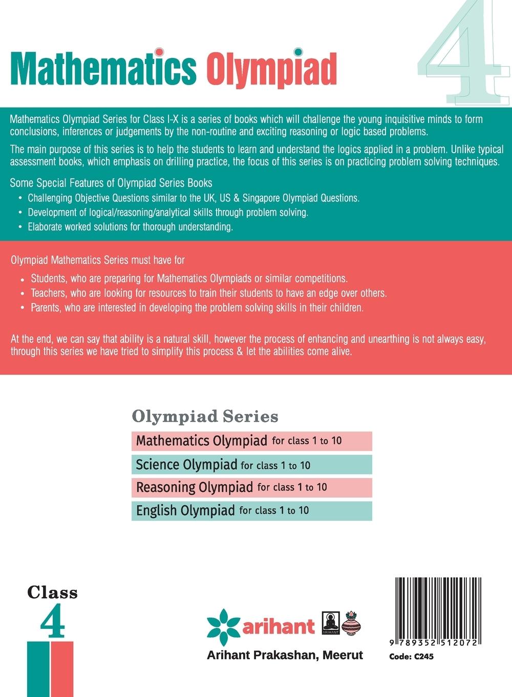 Rückseitencover Olympiad Mathematics Class 4th