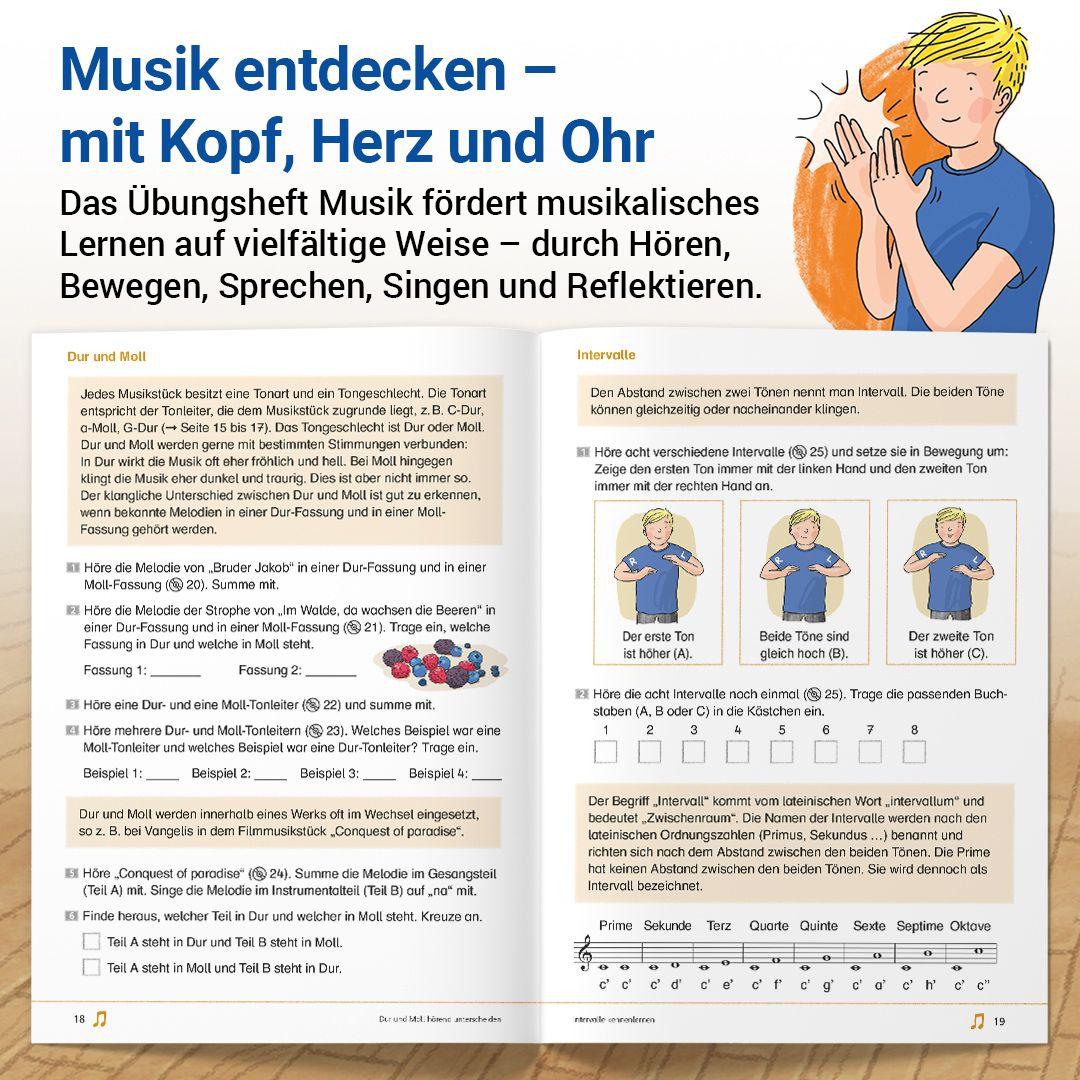 Beispielinhalt (Bild) Das Übungsheft Musik 5/6