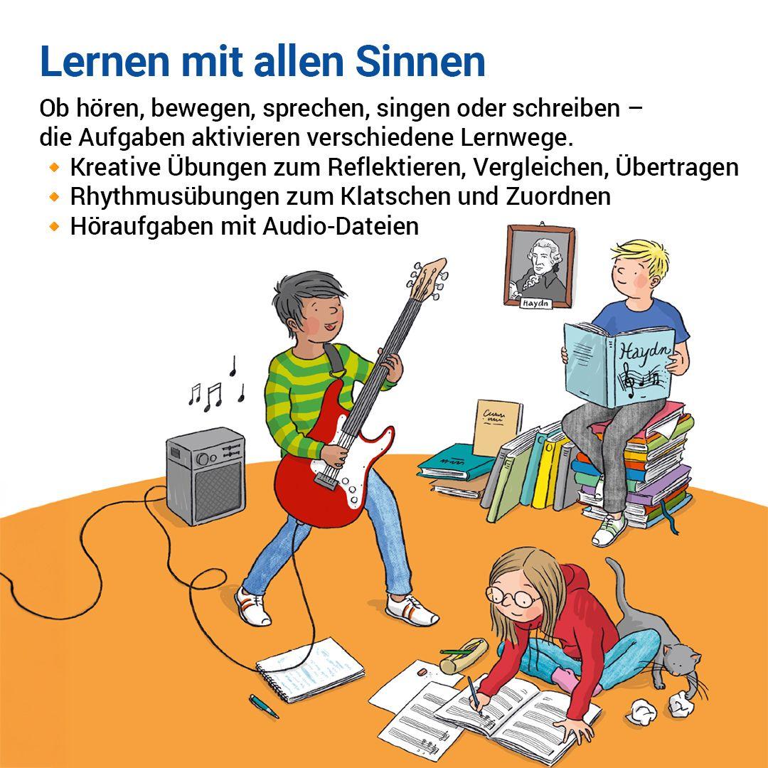 Beispielinhalt (Bild) Das Übungsheft Musik 5/6