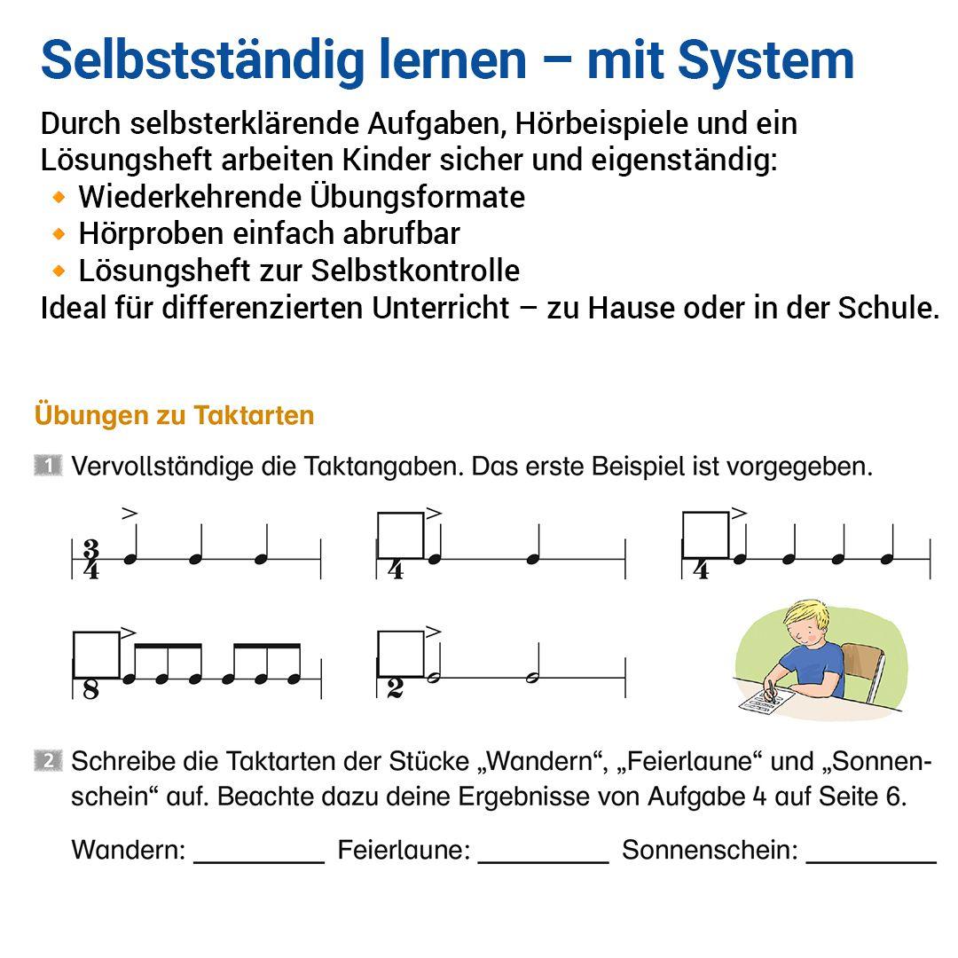 Beispielinhalt (Bild) Das Übungsheft Musik 5/6