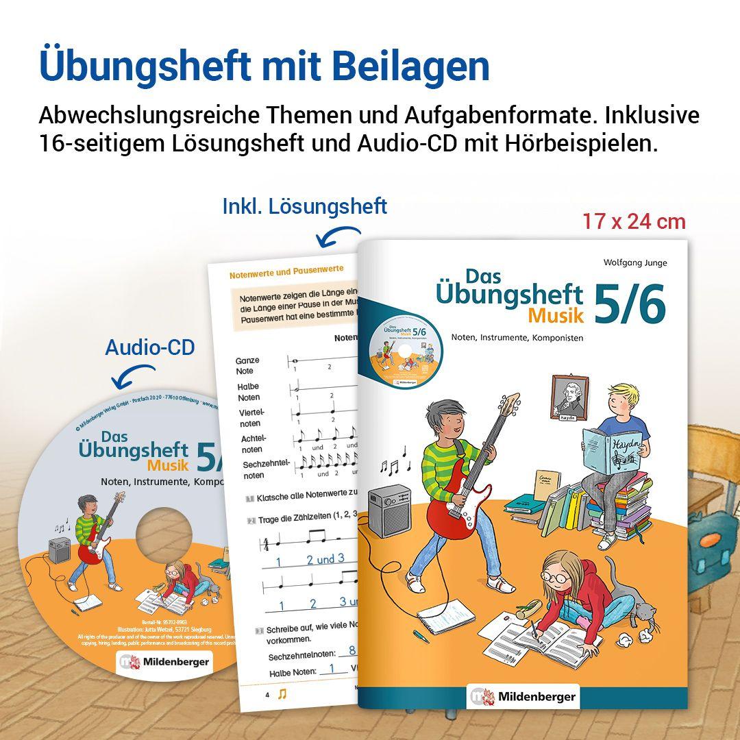 Beispielinhalt (Bild) Das Übungsheft Musik 5/6
