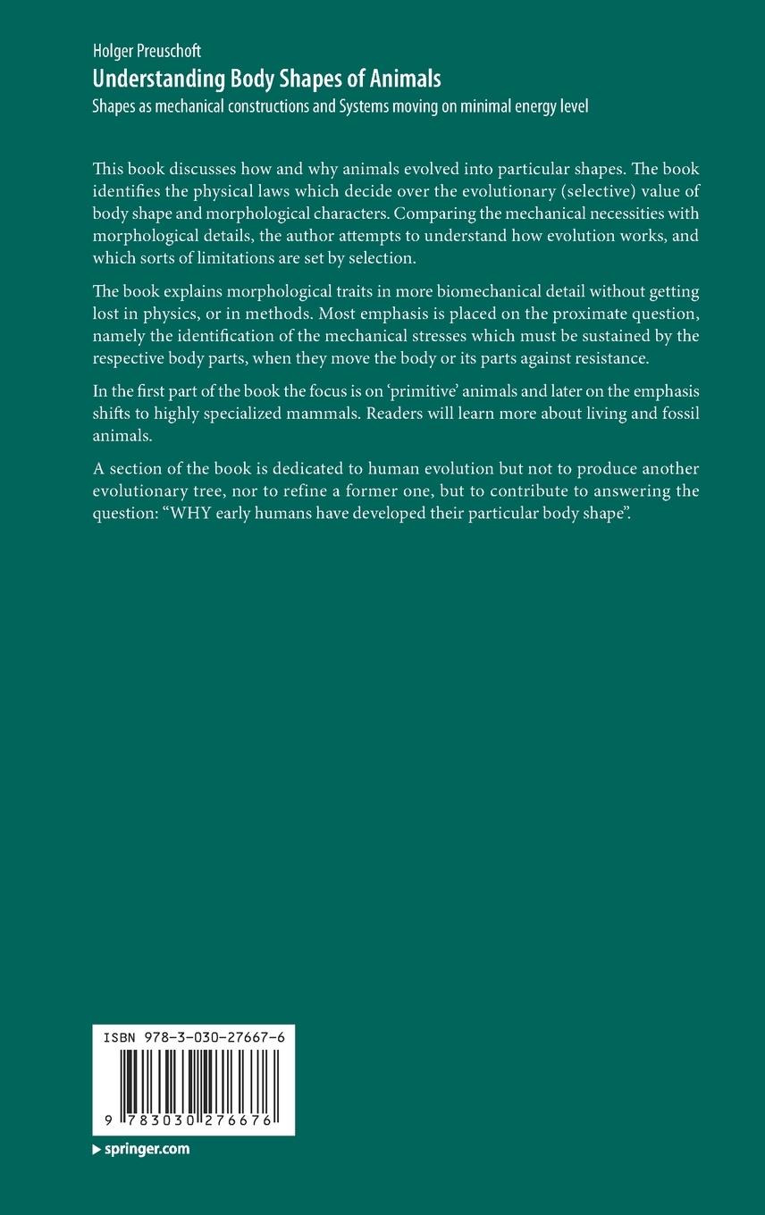 Rückseitencover Understanding Body Shapes of Animals