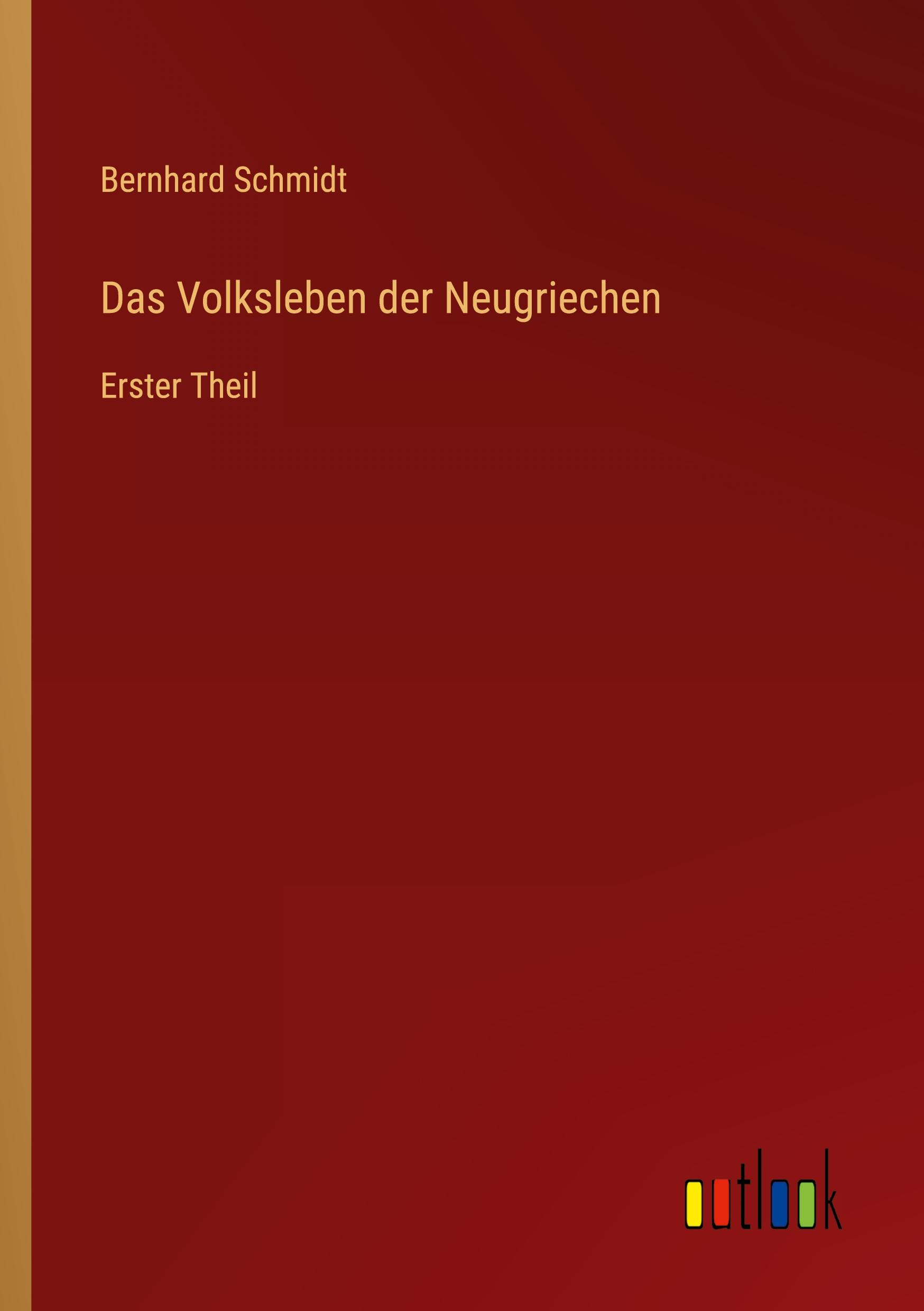 Vorderes Coverbild Das Volksleben der Neugriechen