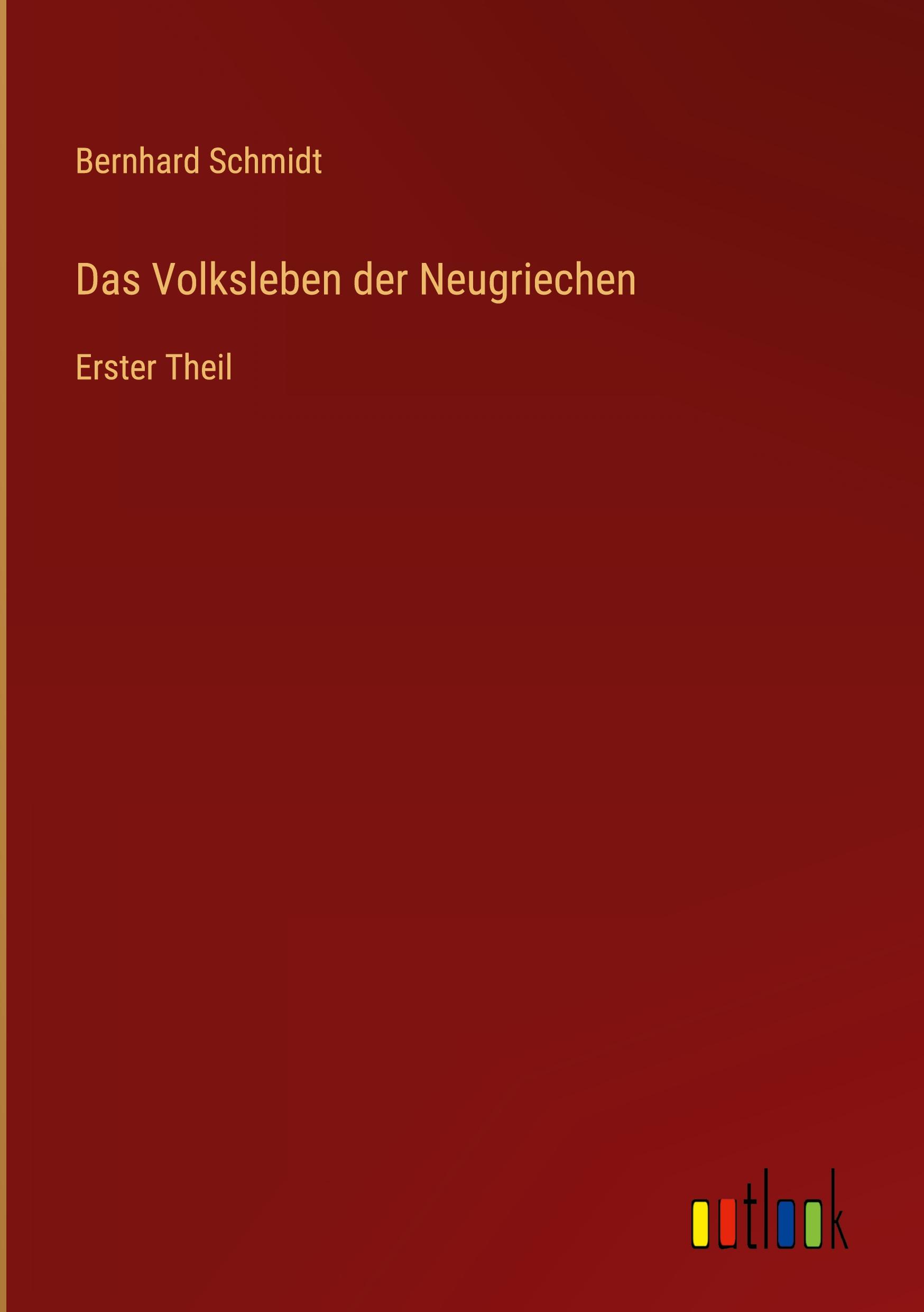 Vorderes Coverbild Das Volksleben der Neugriechen