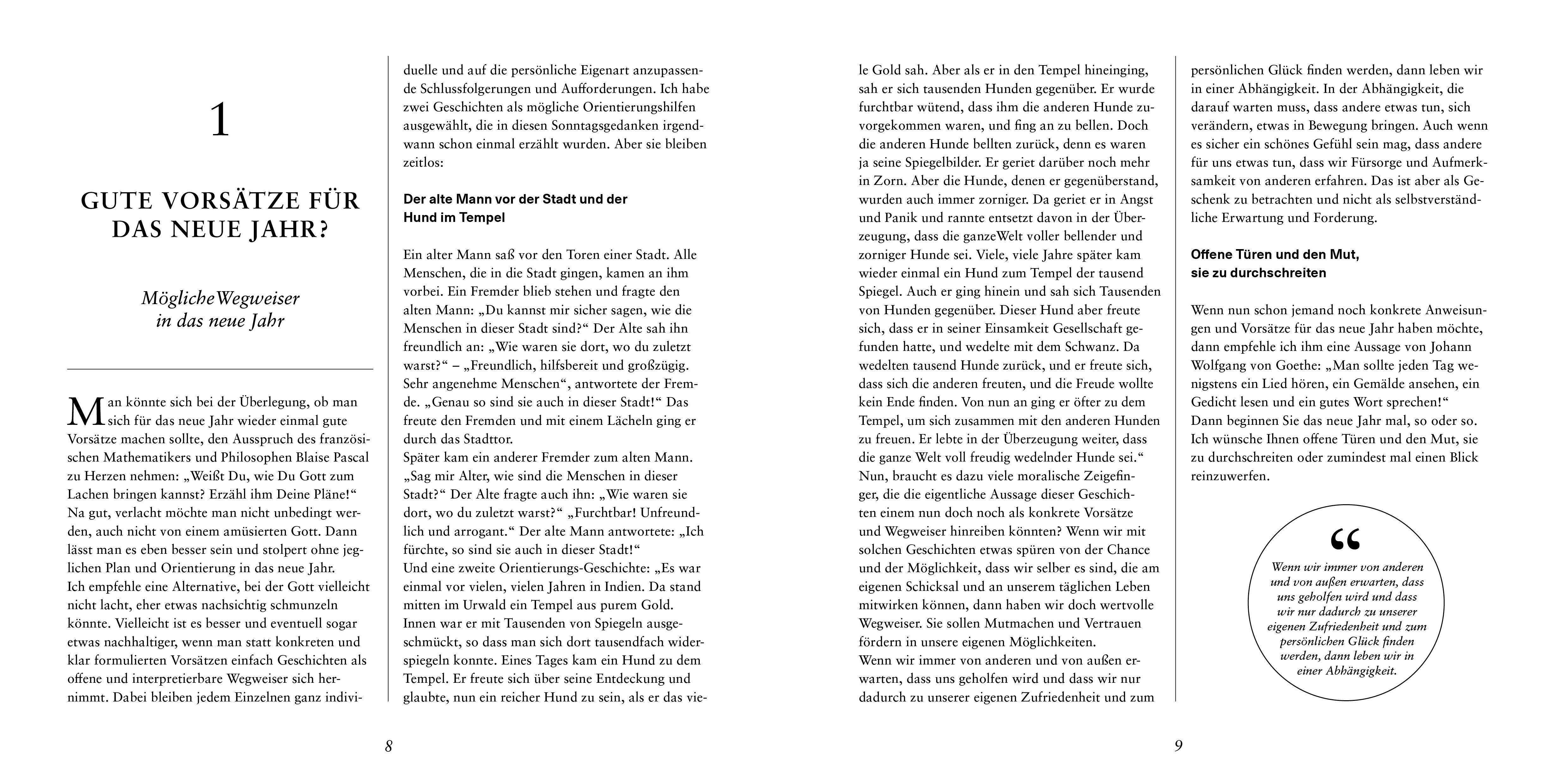 Beispielinhalt (Bild) Mit 52 Sonntags-Gedanken durch das Jahr