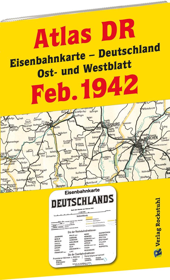 Vorderes Coverbild ATLAS DR Februar 1942 - Eisenbahnkarte Deutschland