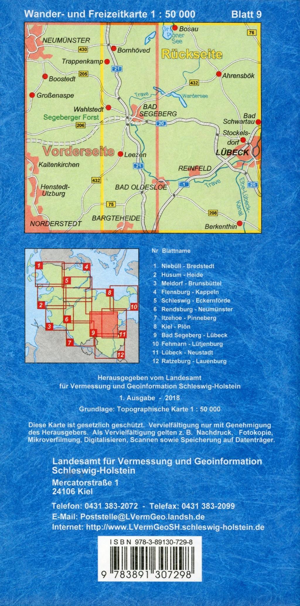 Beispielinhalt (Bild) Bad Segeberg - Lübeck 1 : 50 000