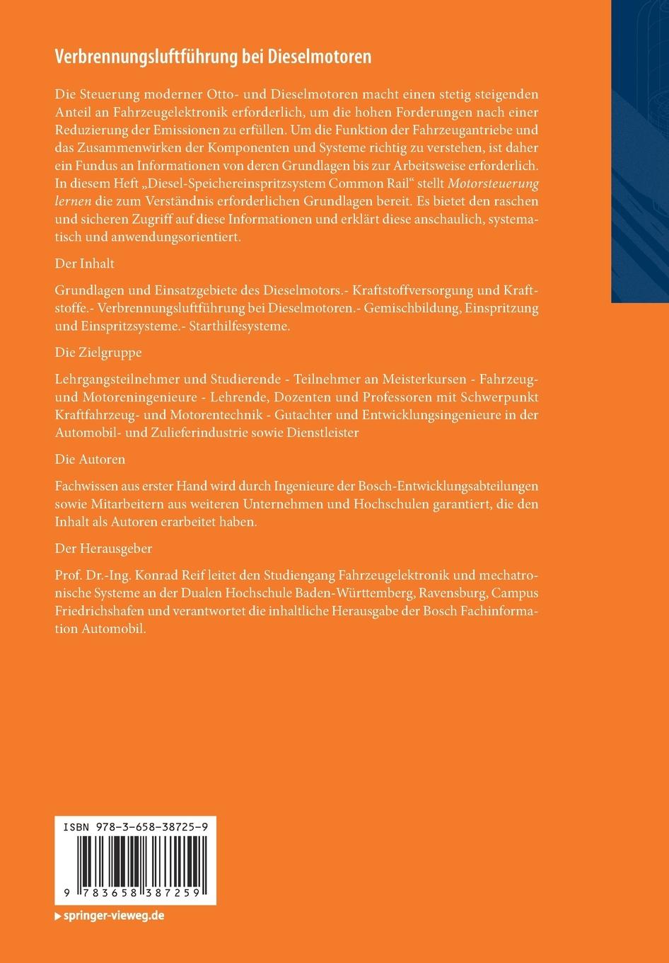 Rückseitencover Verbrennungsluftführung bei Dieselmotoren
