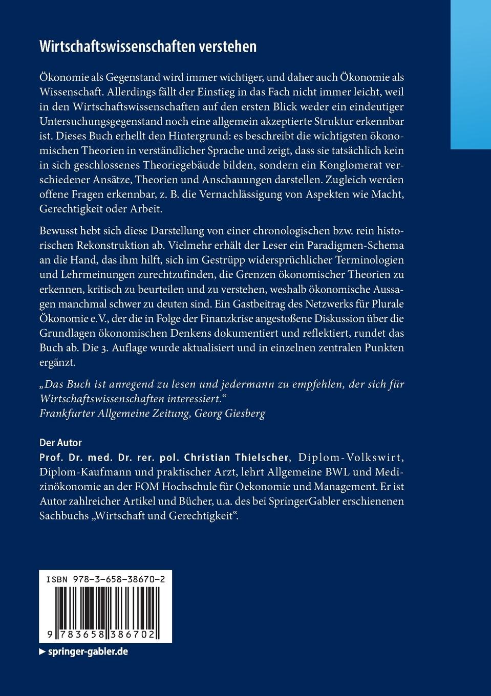 Rückseitencover Wirtschaftswissenschaften verstehen