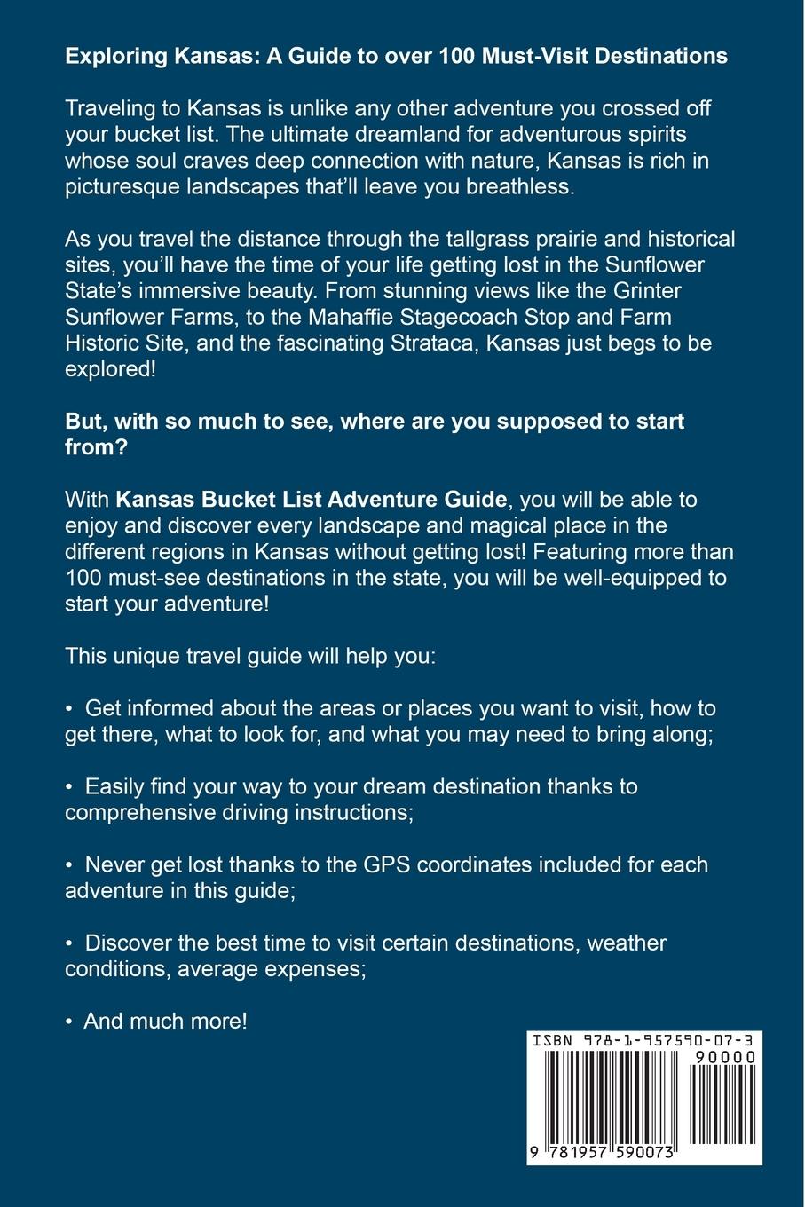 Rückseitencover Kansas Bucket List Adventure Guide