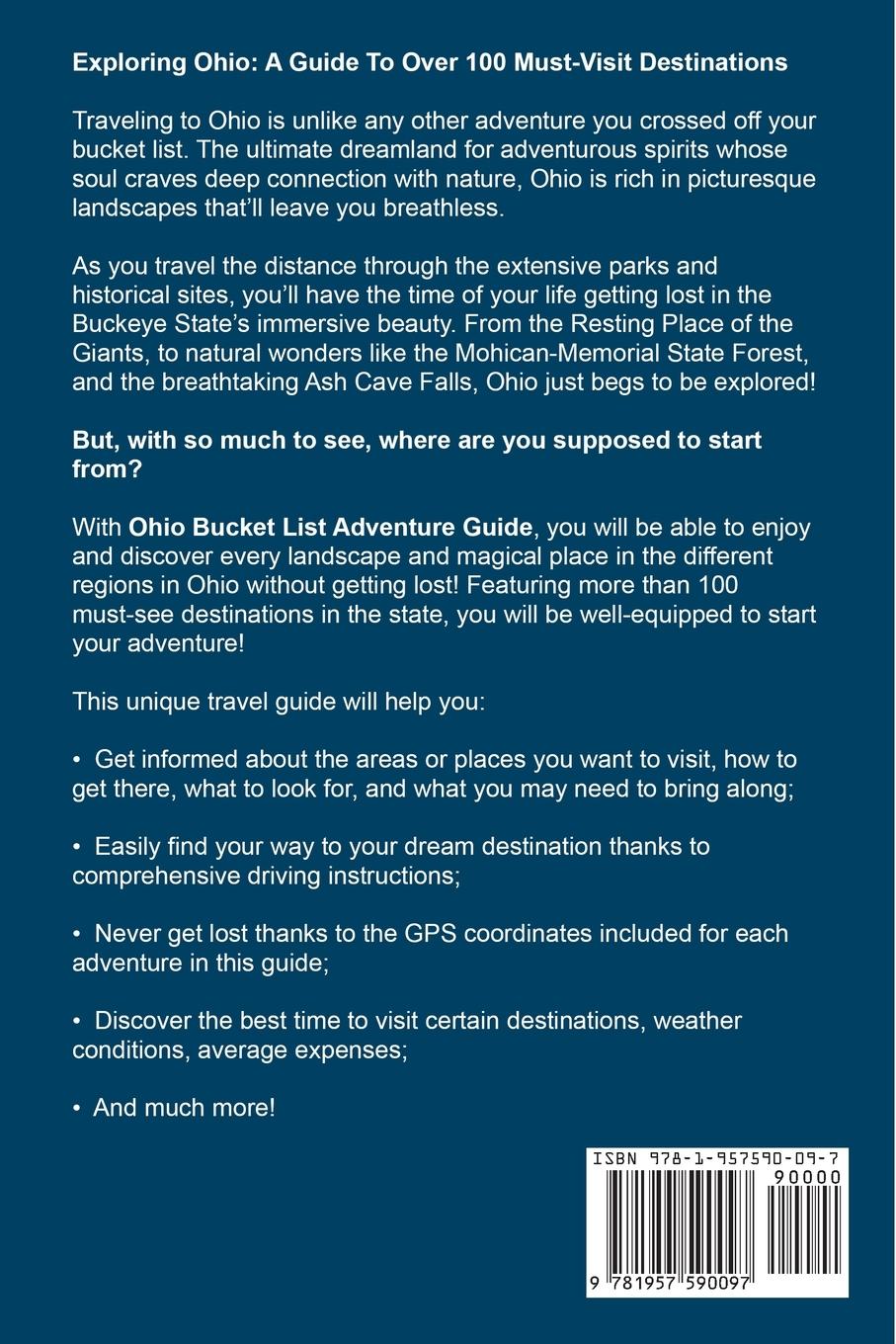 Rückseitencover Ohio Bucket List Adventure Guide