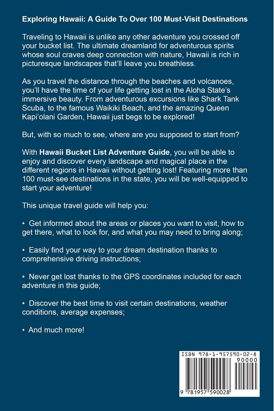 Rückseitencover Hawaii Bucket List Adventure Guide