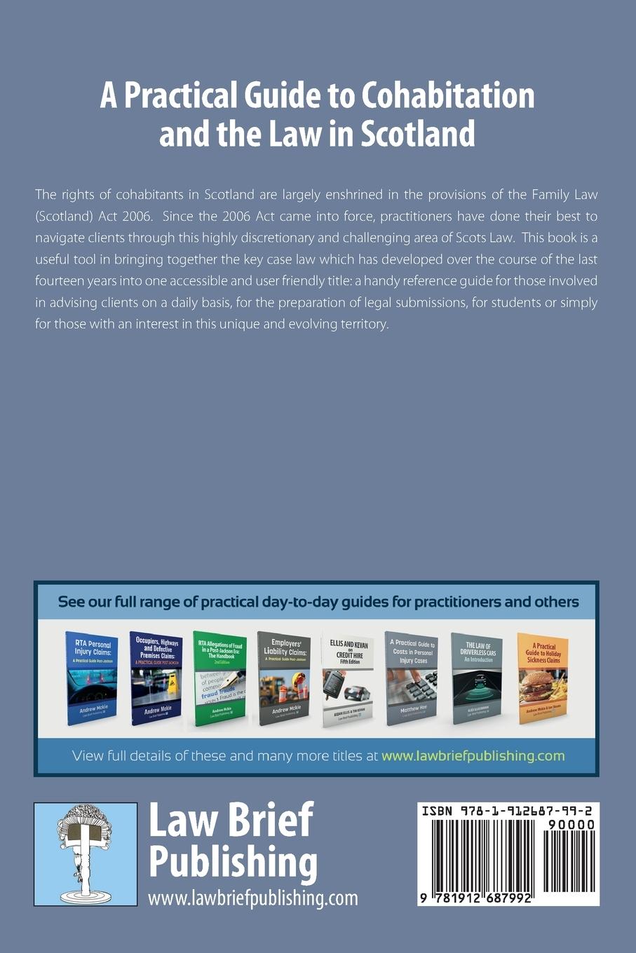Rückseitencover A Practical Guide to Cohabitation and the Law in Scotland