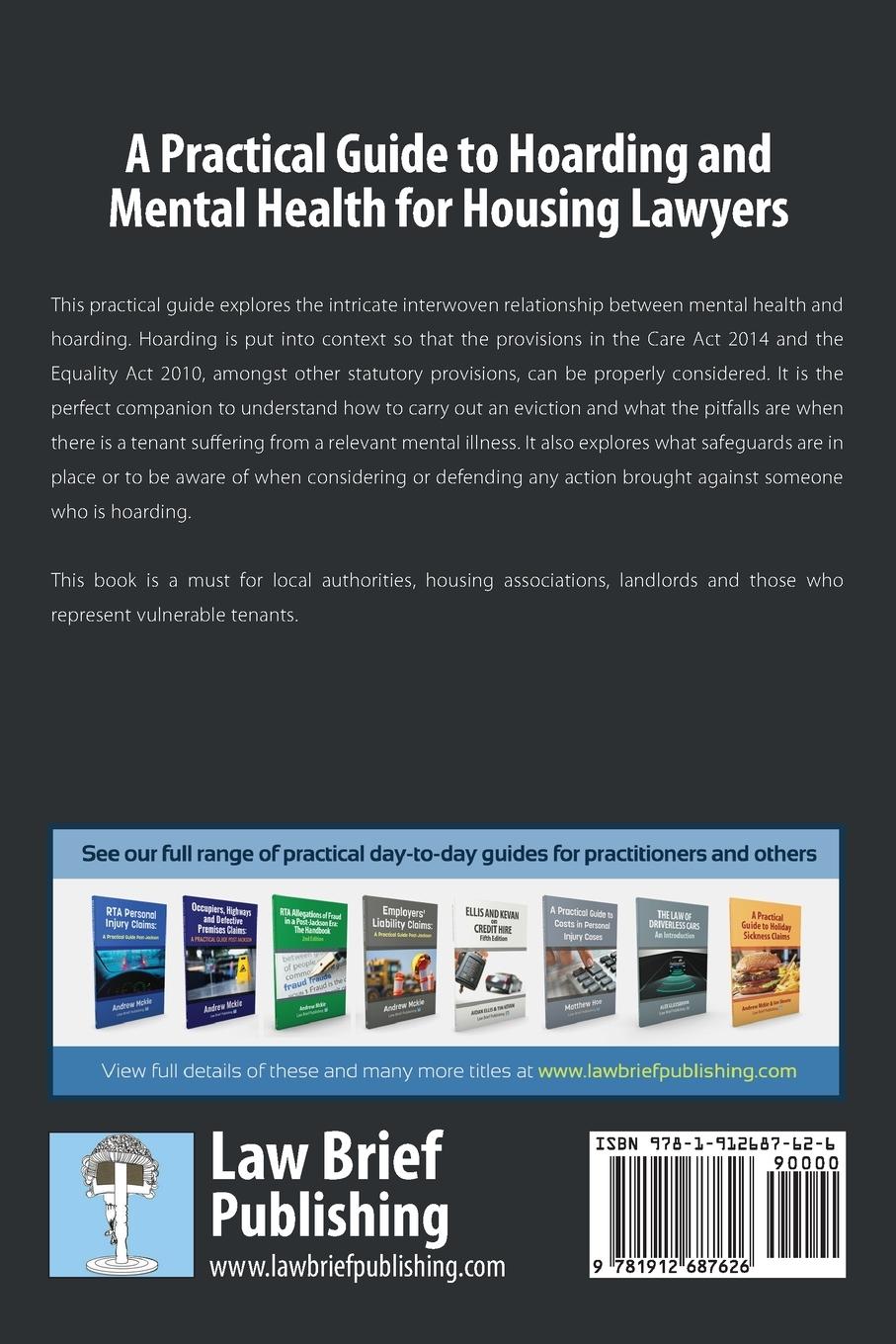 Rückseitencover A Practical Guide to Hoarding and Mental Health for Housing Lawyers