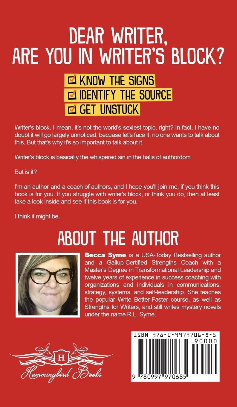 Rückseitencover Dear Writer, Are You In Writer's Block?