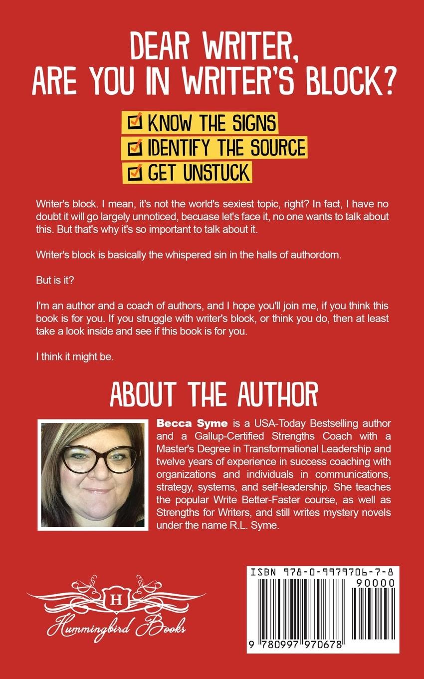 Rückseitencover Dear Writer, Are You In Writer's Block?