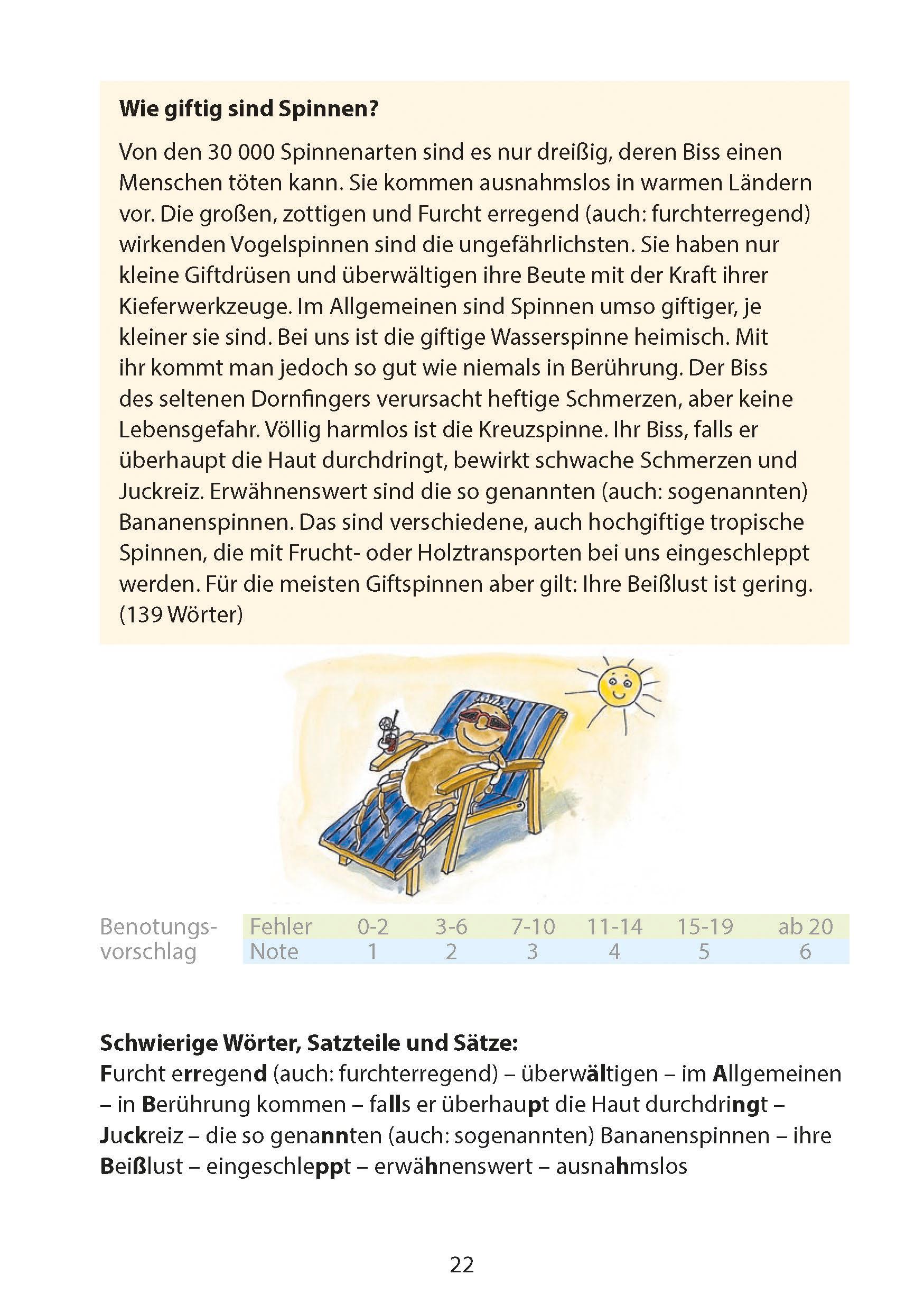 Beispielinhalt (Bild) Diktate Deutsch 5./6. Klasse