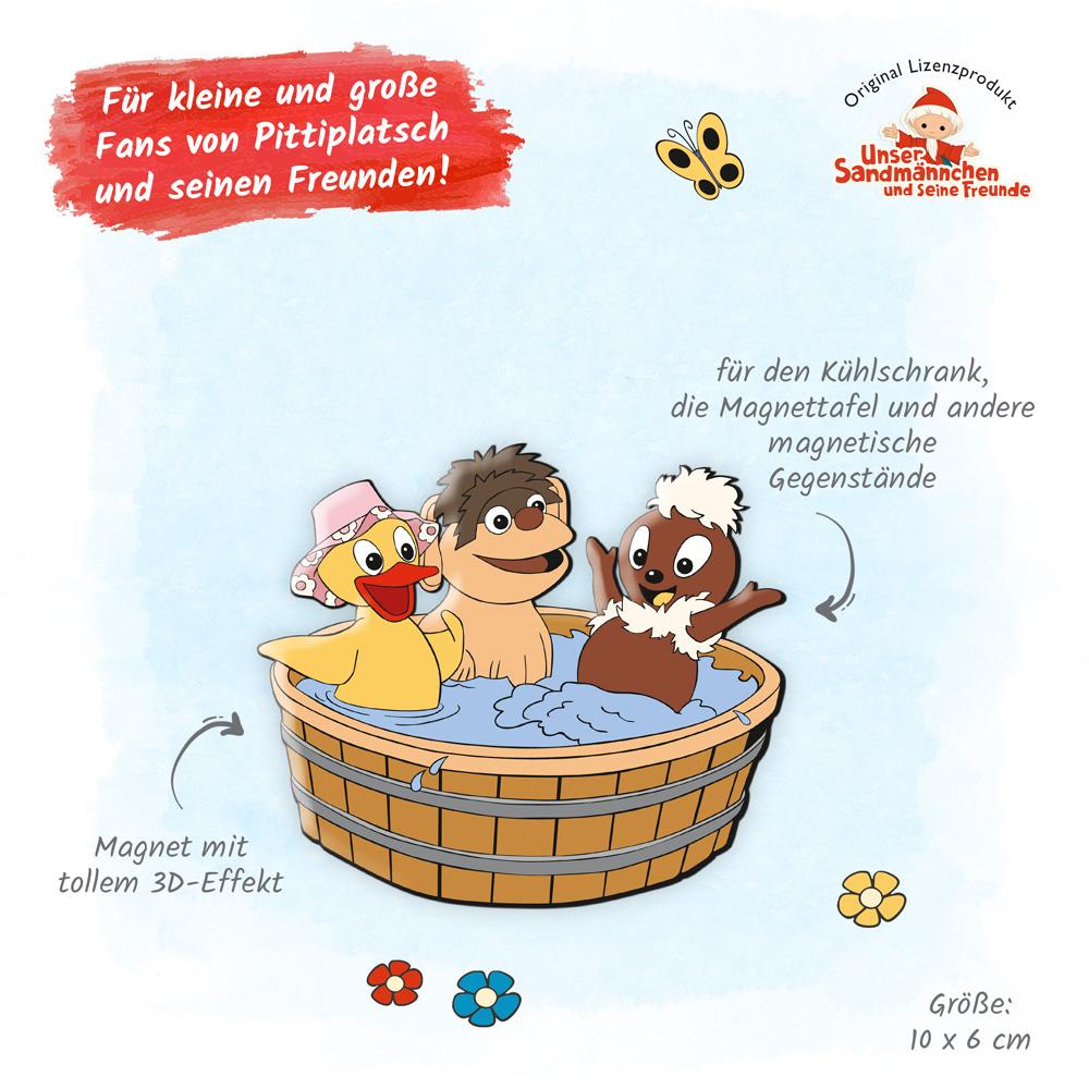 Beispielinhalt (Bild) Trötsch Unser Sandmännchen 3D-Magnet Badespaß