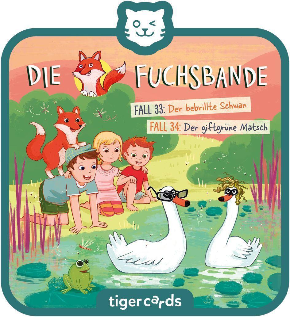 Vorderes Coverbild tigercard - Die Fuchsbande - 17: Der bebrillte Schwan / Der giftgrüne Matsch