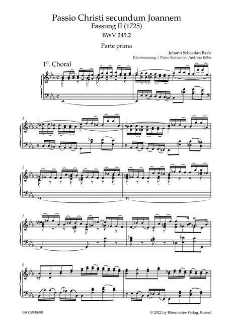 Beispielinhalt (Bild) Johannes-Passion "O Mensch, bewein" BWV 245.2 (Fassung II (1725))