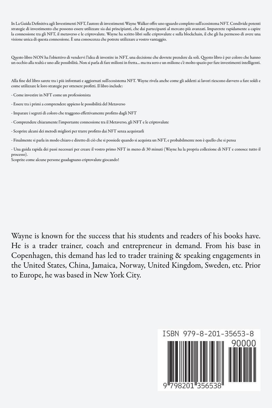 Rückseitencover La Guida Definitiva agli Investimenti NFT