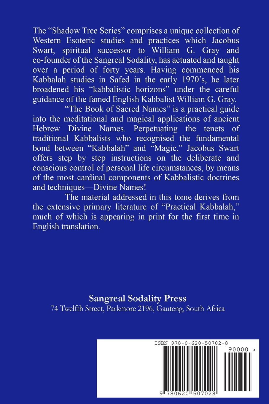 Rückseitencover The Book of Sacred Names