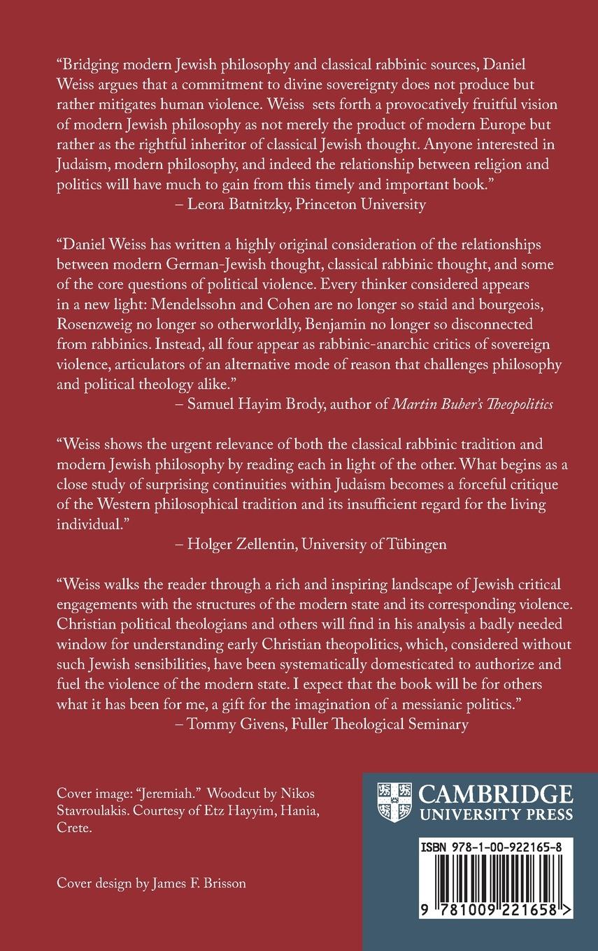 Rückseitencover Modern Jewish Philosophy and the Politics of Divine Violence