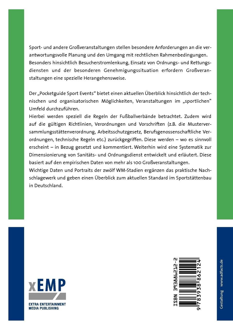 Rückseitencover Pocketguide Sport Events
